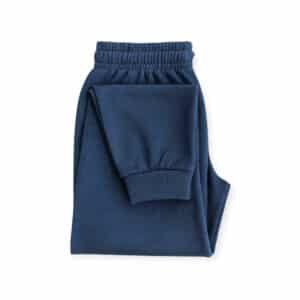Basic jogger pants in navy blue - 100% cotton fabric